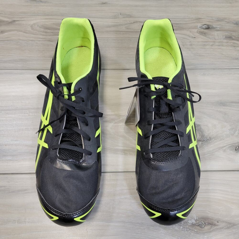 Asics Athletic Shoes Men's 11.5 Black/Flash Yellow Hyper MD 5 - Picture 5 of 10